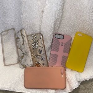 iPhone 7/8 plus phone case bundle !!